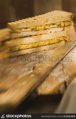 Zucchini omelett sandwich