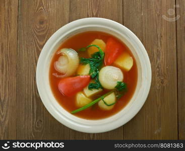 Zuppa alla modenese . Italian soup in the style of Modena