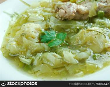 Zuppa di cavolo - Italian soup with cabbage