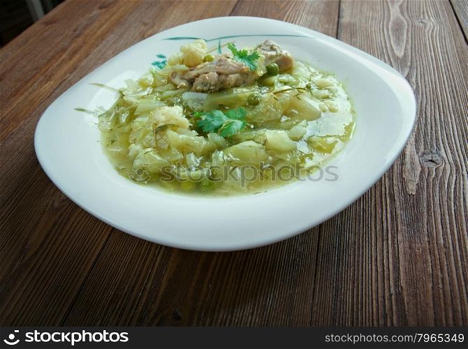 Zuppa di cavolo - Italian soup with cabbage