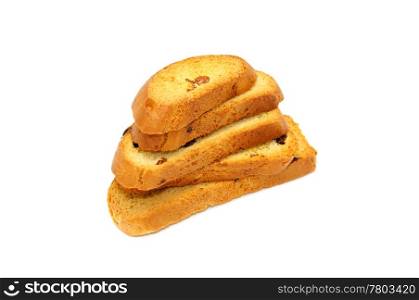 zwieback isolated on a white background